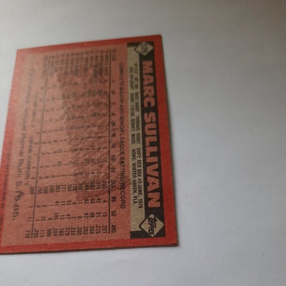 Marc Sullivan Red Sox Topps Baseball Card #529 - Picture 5 of 5